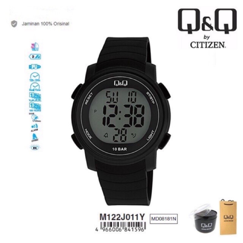 Q&amp;Q QQ QnQ M122J M122 M122j001y ORIGINAL Jam Tangan Pria/Wanita Unisex Original