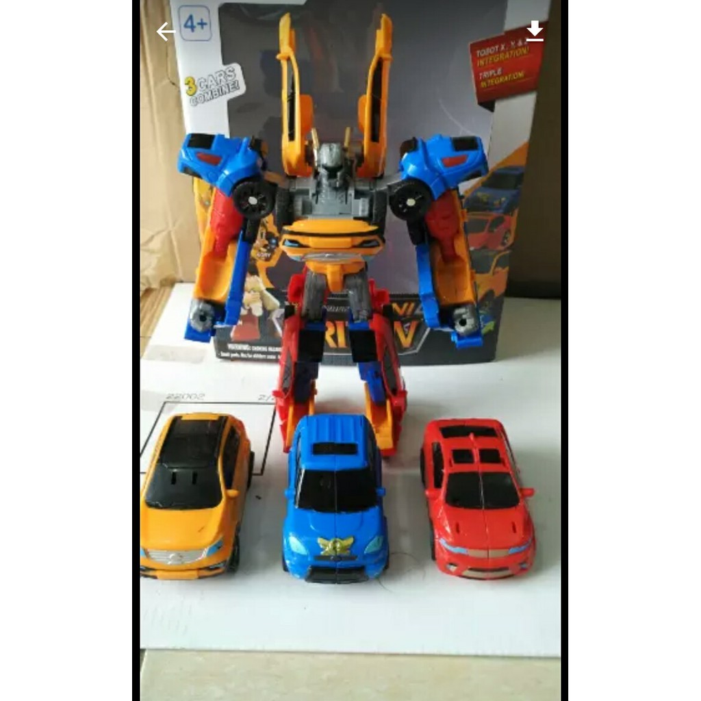 ROBOT... Tobot mini tritan robot to car 3 combine