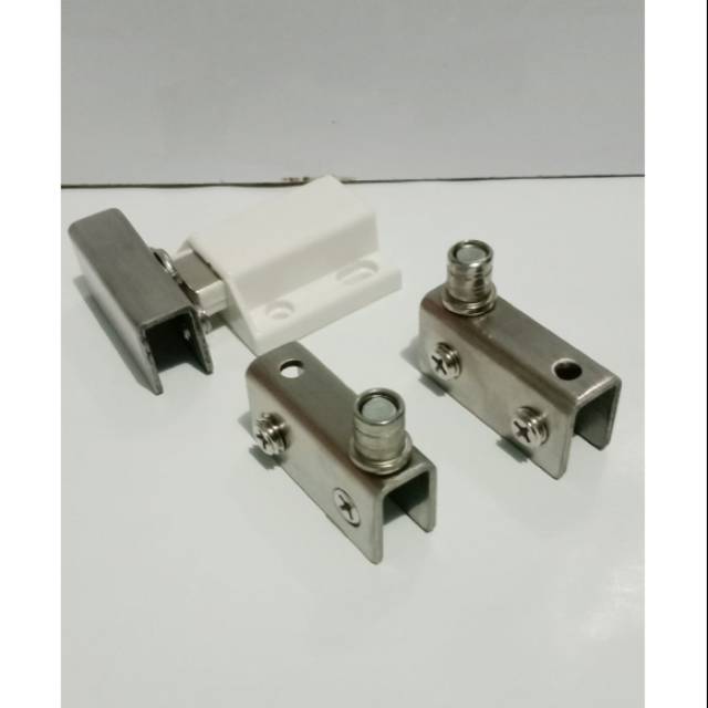 Magnet Kaca + Engsel Pivot 1 Pintu Lengkap