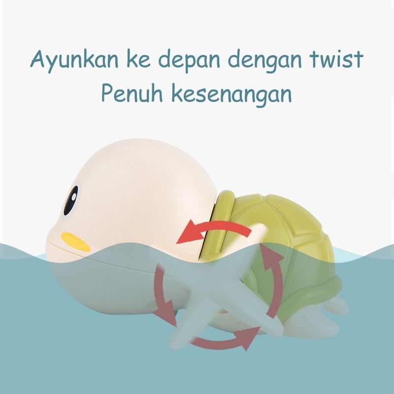 Mainan Mandi Bayi Kura Kura Berenang Dan Bisa Bergerak / Mainan Mandi Anak Bayi