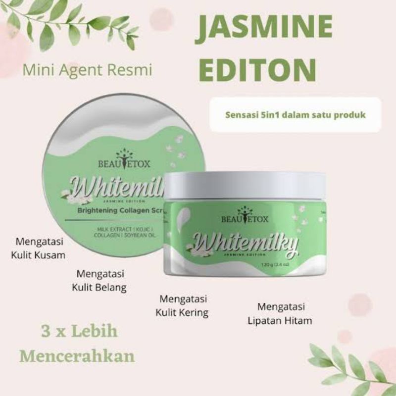 BEAUTETOX SCRUB ORIGINAL BPOM - JASMINE - WHITEMILKY - CHOCOWHITE 120 GRAM