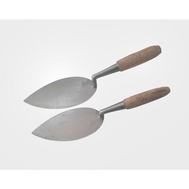 Cetok Sukun Besar Gagang Kayu | Sendok Semen Tukang Bahan Besi | Cetok tanggung gagang kayu