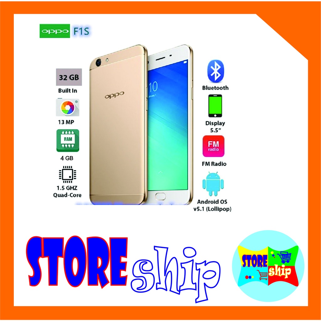 [BARU] HP Android OPPO F1S RAM 4/32 4G LTE NEW SMARTPHONE