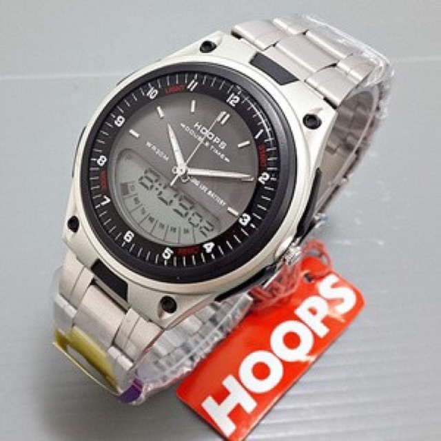 Jam Tangan Hoops Dual Time Original Waterproof