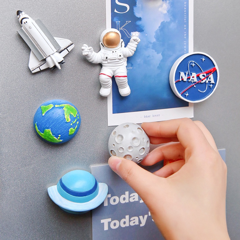 [ Planet Earth Astronaut Fridge Wall Sticker Decoration for Home Living Room Car Fridge Gift ]