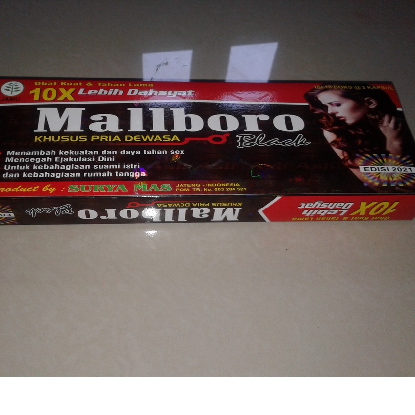 Paket 50 Box Kapsul Mallboro Box Panjang Jamu Obat Kuat & Tahan Lama Asli Original