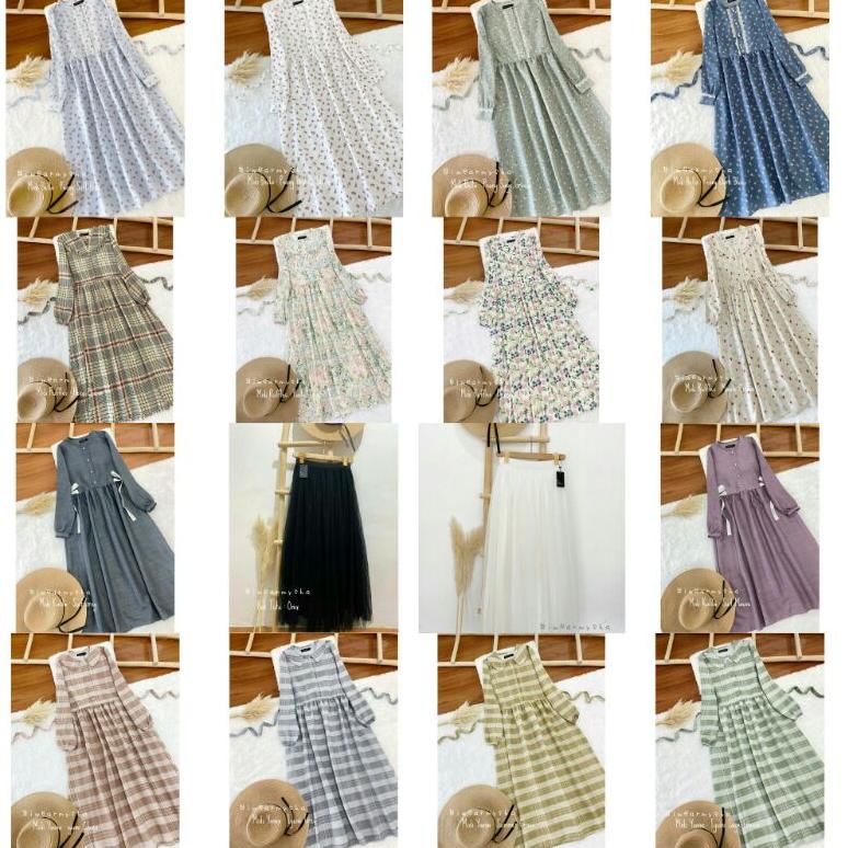 KBG.02Jl22l | IWEARMYSHA - midi iwearmysha rok tutu broken white rok tutu black yoona iyumi grey iyu