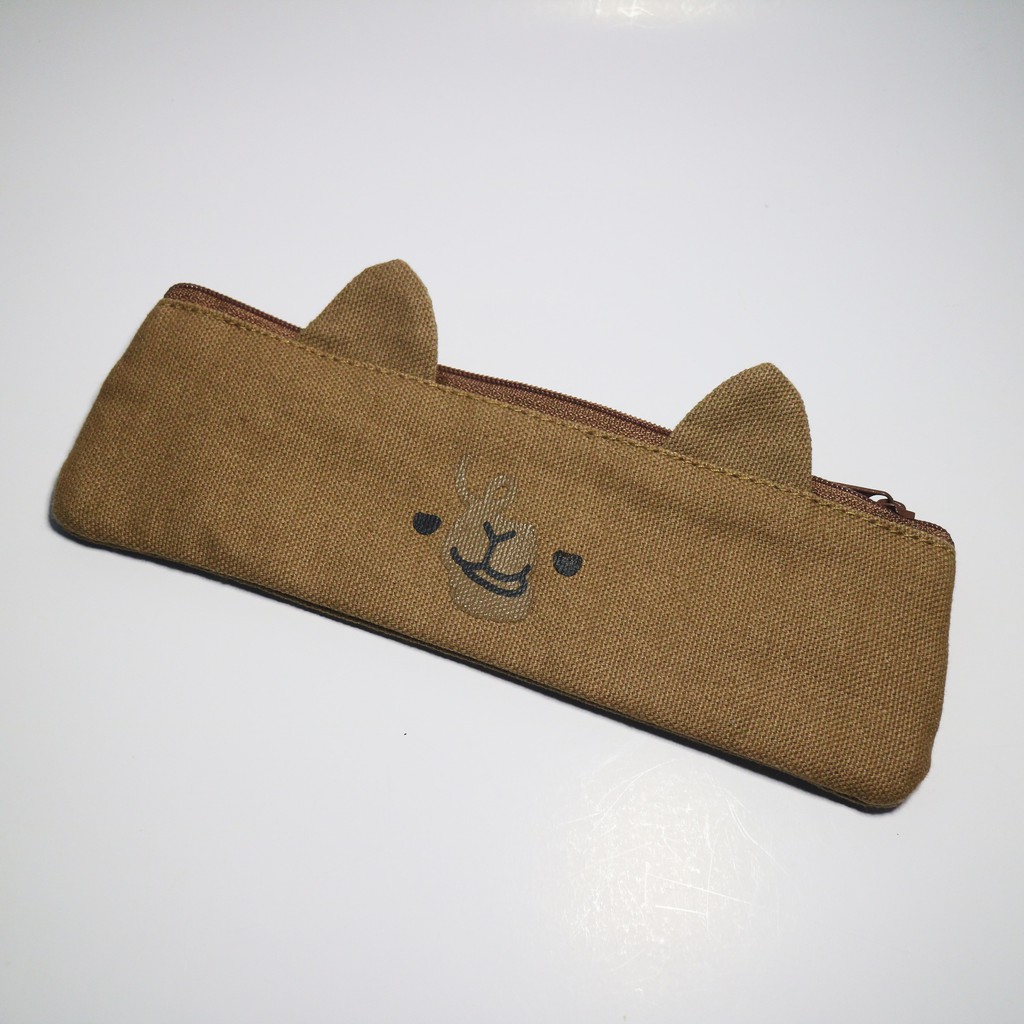 

DAISO Alpaca Pencil Case - Brown