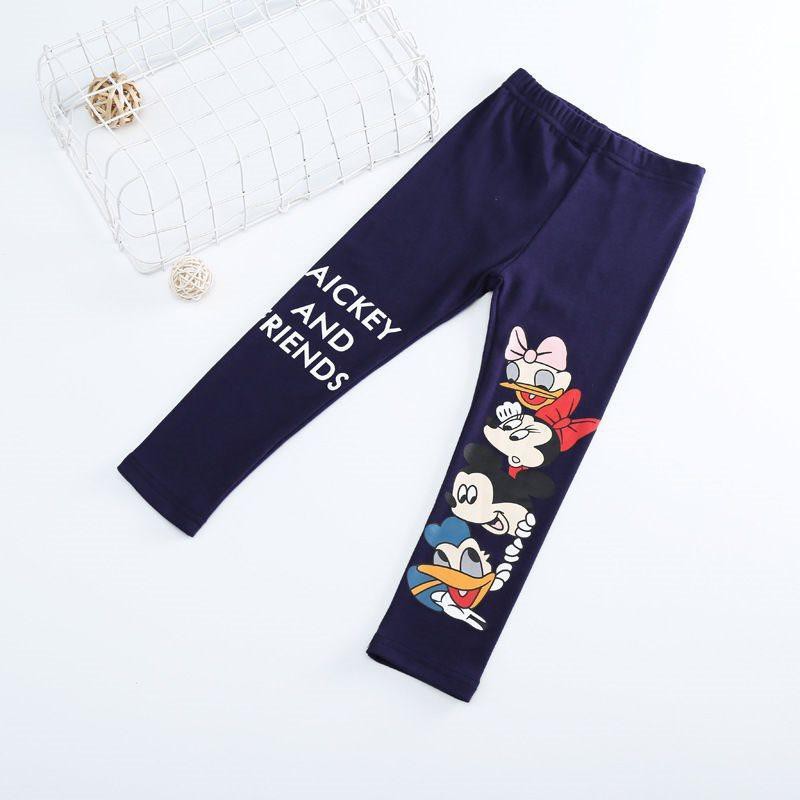 Legging anak perempuan umur 3-7 tahun Motif mickey mouse celana anak cewek imut elastis lembut impor-4