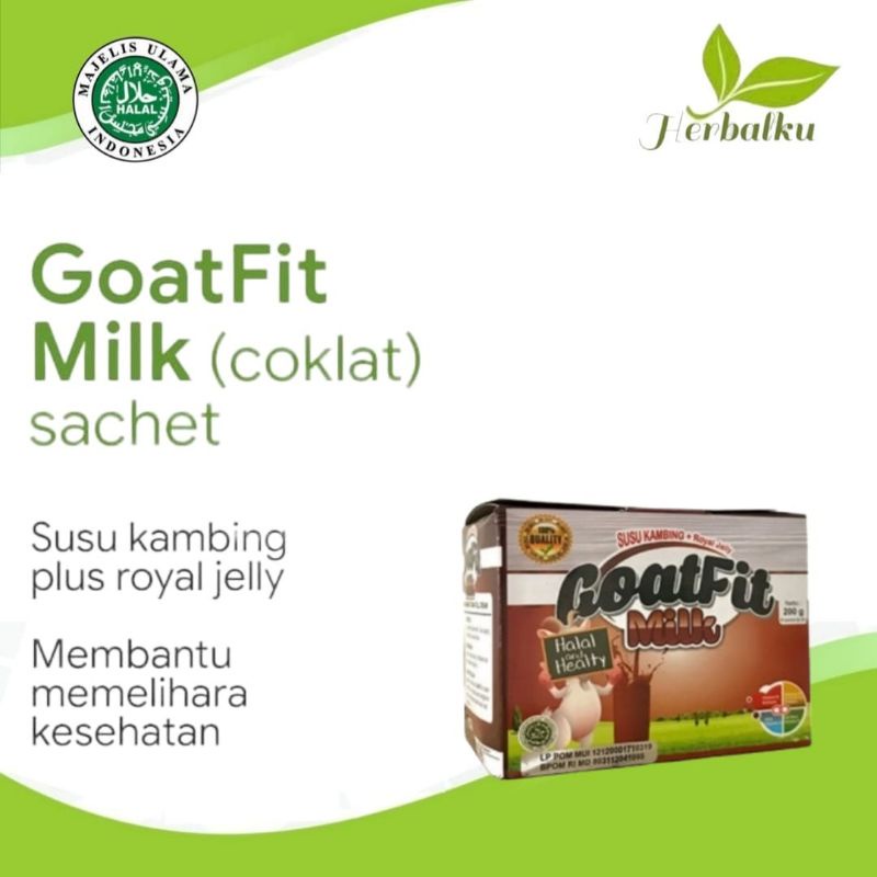 

Goatfit Milk rasa Coklat isi 10 sachet susu kambing etawa