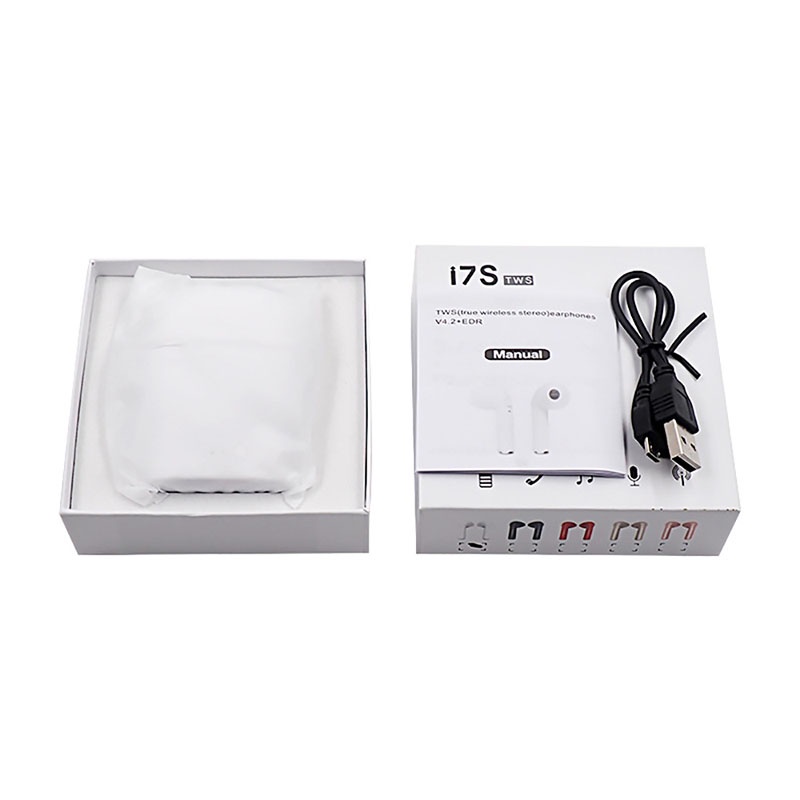cod&ready murah Headset putih hitam i7s TWS Dual Earphone  Airpods With Charger Untuk Semua Hp Termurah globalshop2008-2