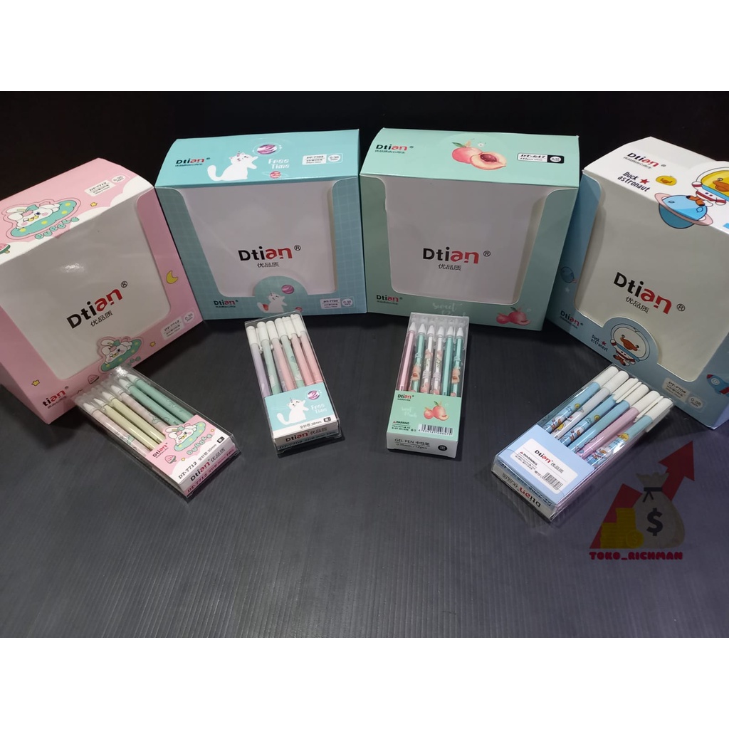 Dtian Pulpen Gel Berkualitas Pen Motif Karakter Lucu Termurah