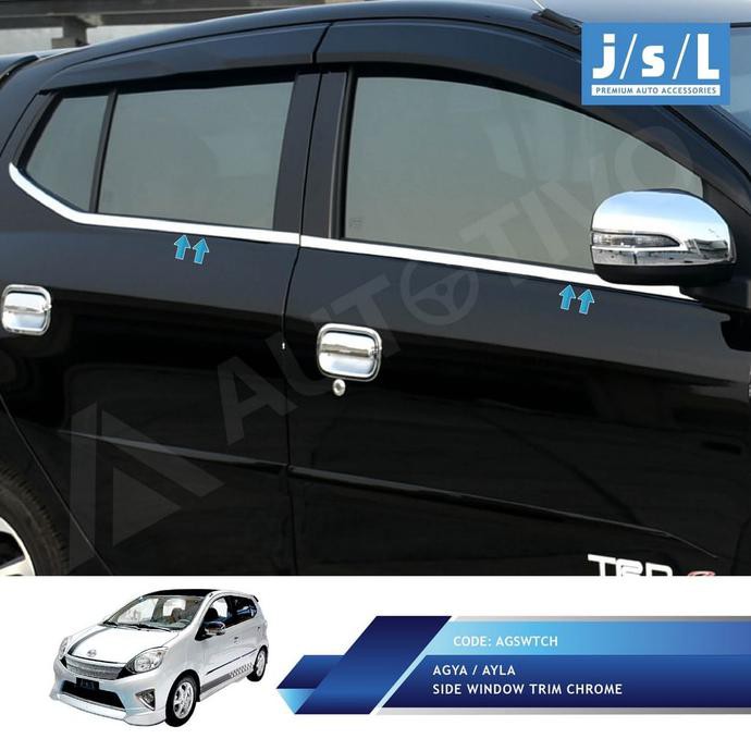 Toyota Agya List Kaca Samping/Side Window Trim Chrome