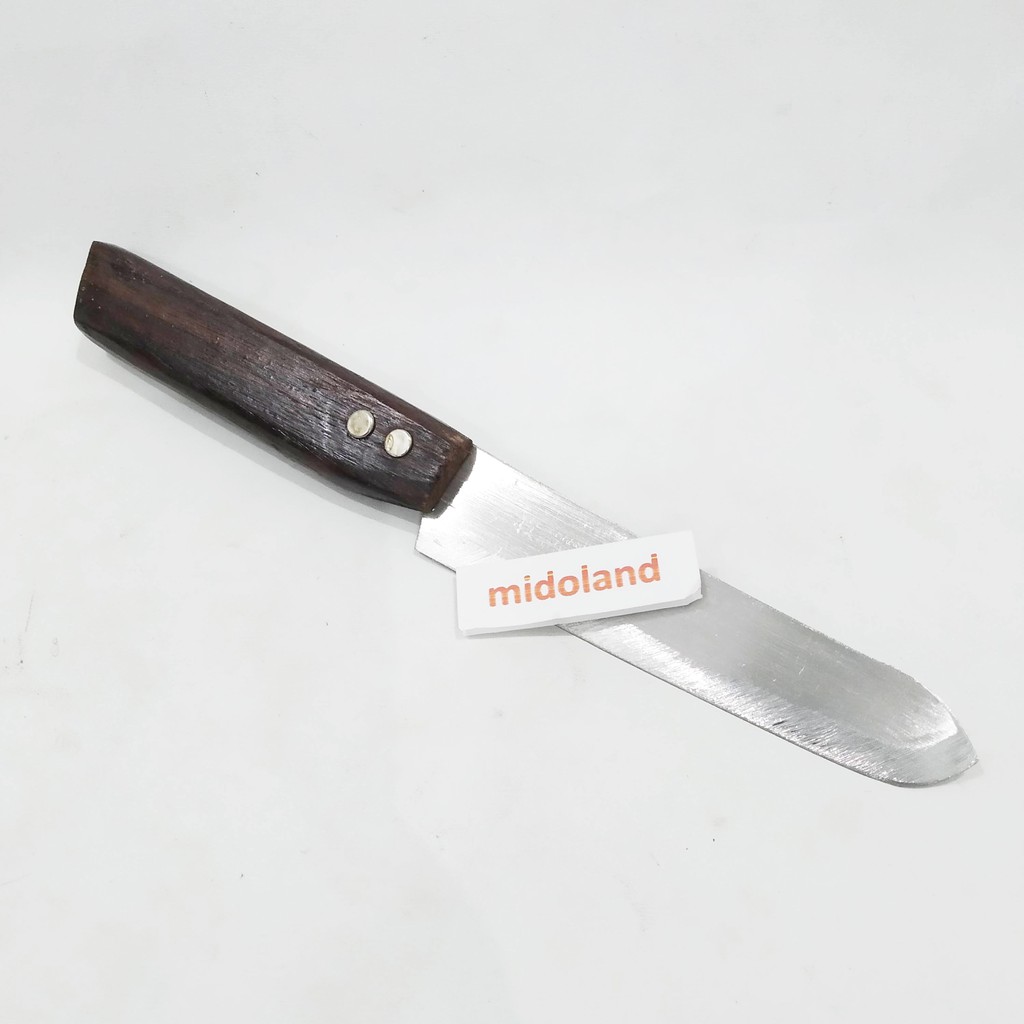 Pisau dapur steinless lokal kecil gagang kayu murah midoland