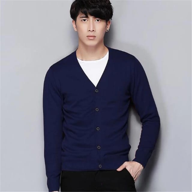 cartigan sweater rajut  PRIA kancing
