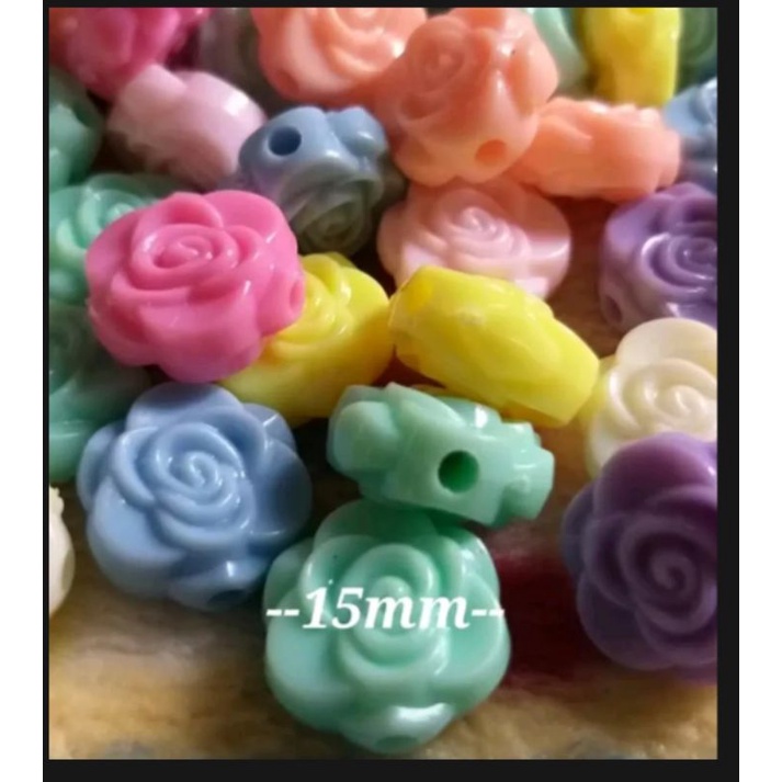 30 GRAM RESIN MAWAR KECIL / MANIK BUNGA MAWAR MOTE BUNGA