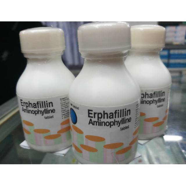 ERPHAFILLIN Aminophylline 200 mg - 1 botol 100 tablet