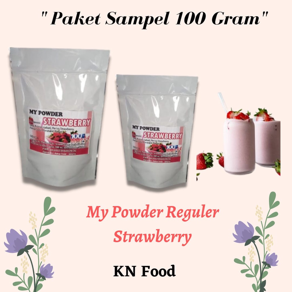 

Bubuk Minuman STRAWBERY 1 ons - Powder STRAWBERY Bubble Drink 100gr