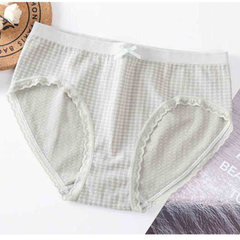 [ LINGERIE MASTER ] - (C-26) Celana Dalam Wanita Sexy Motif Pita Bahan Katun Kolor CD Cewek Daleman Fashion Korea Import-C-26 Hijau