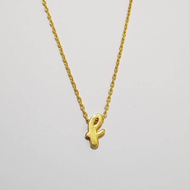 Kalung nagita emas asli kadar 875 huruf f hadiah mewah hadiah ultah kalung remaja