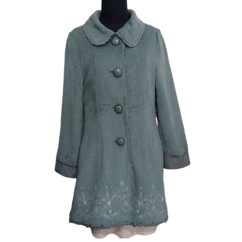 Preloved Wool Coat AXES FEMME Mint
