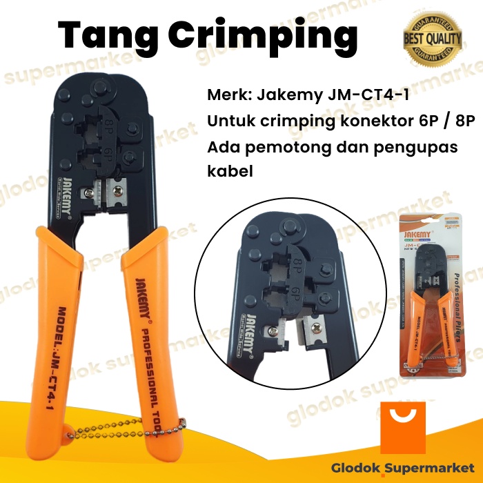 Tang Crimping Kabel Jakemy 8p 6p Network LAN Tool Krimping Cable JM-CT4-1