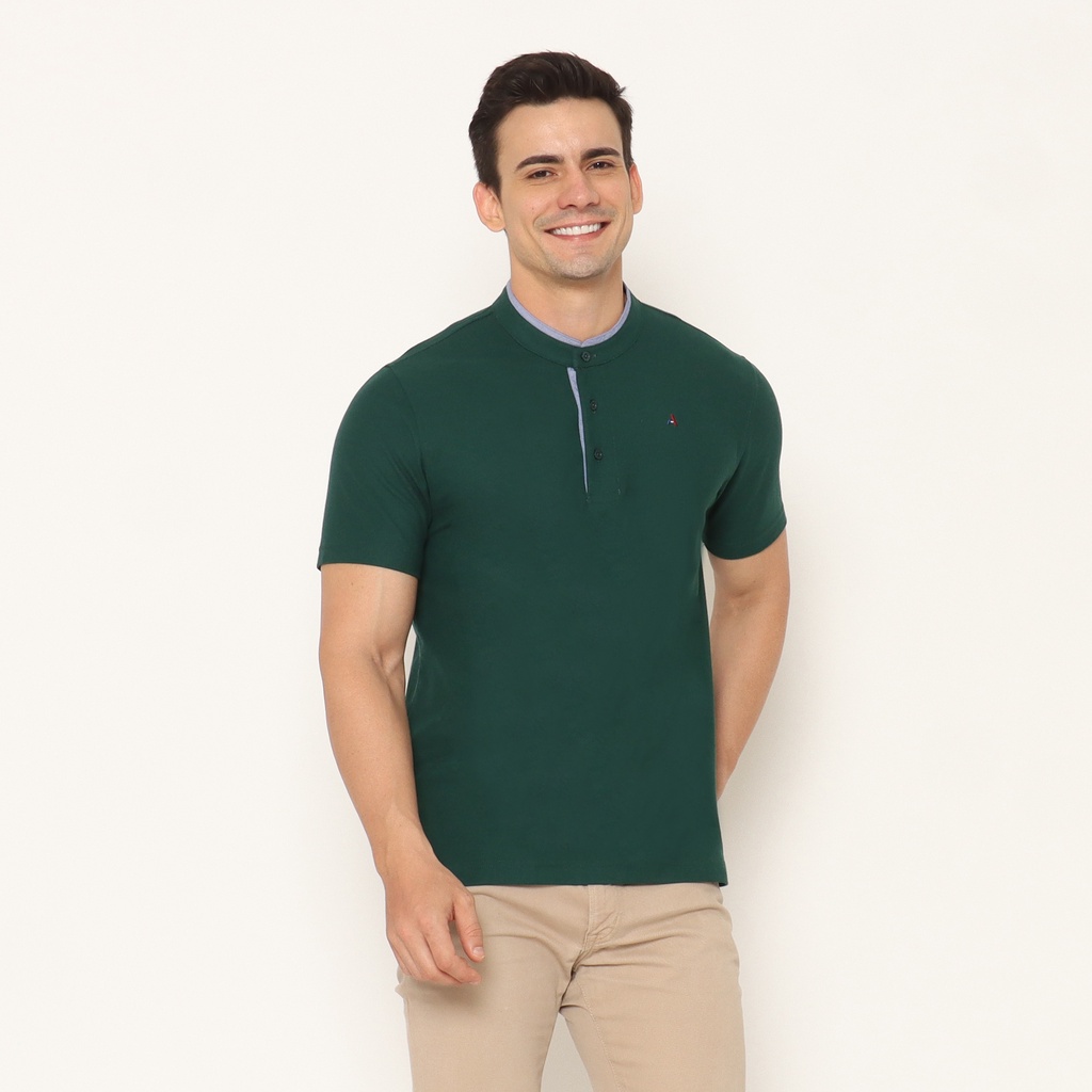 AMK Polo Shirt Pria Kerah Shanghai PS Rooster Green