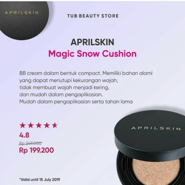 NEW ORI APRILSKIN (Magic Snow Cushion)