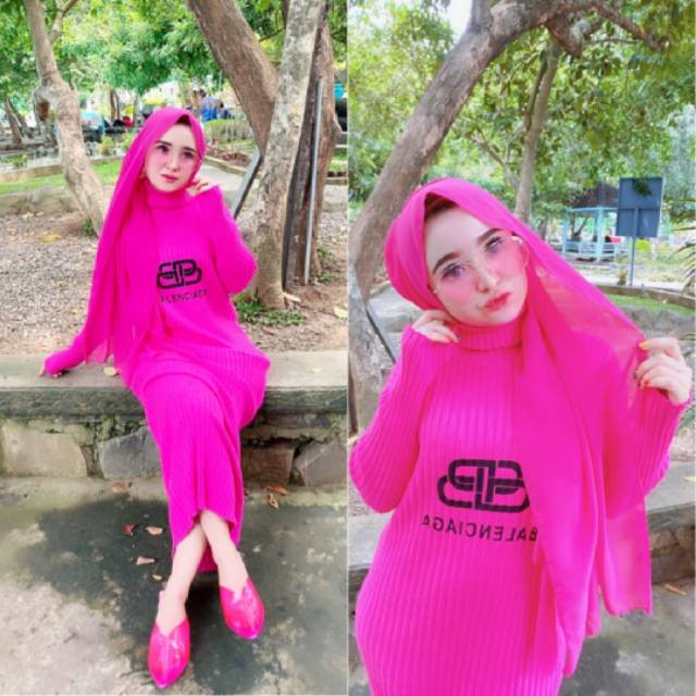 Gamis rajut BALENCIAGA original shellasaukia