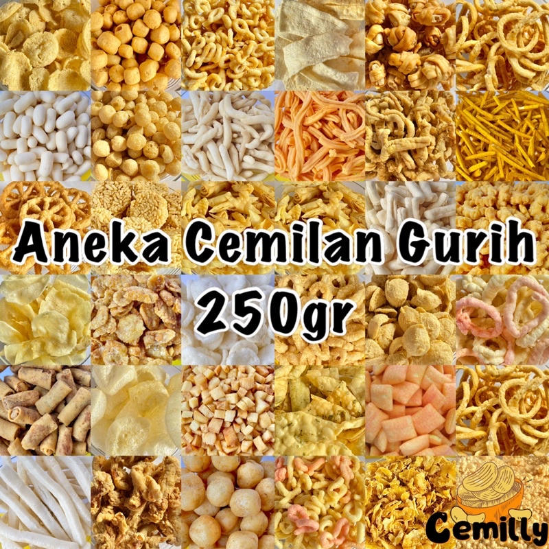 

[CEMILLY] 250gr Aneka Cemilan Gurih Snack Kiloan