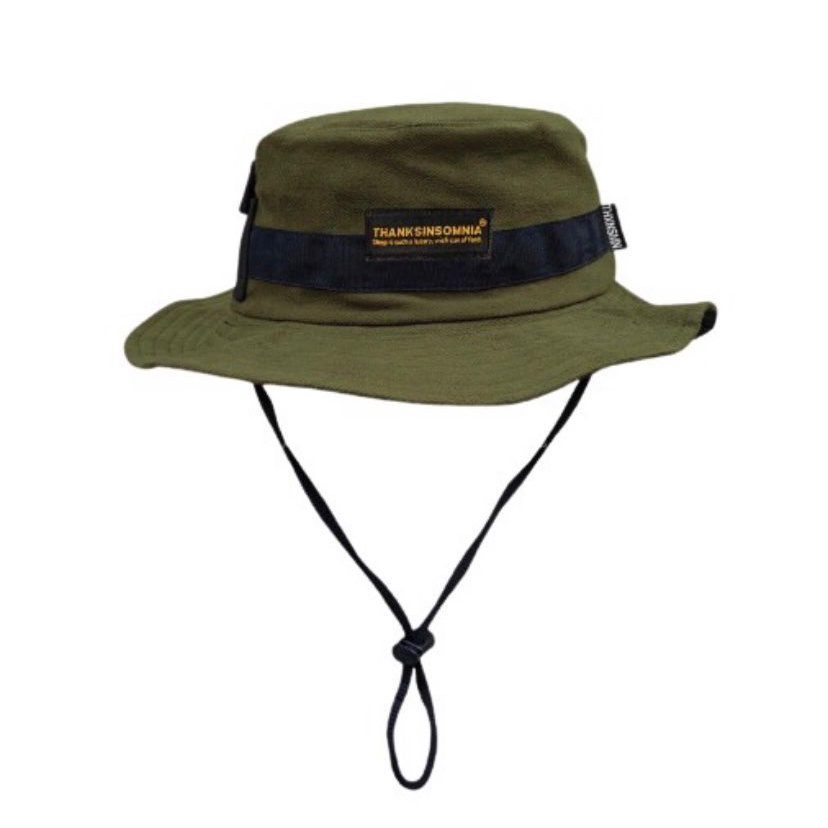 Bucket Hat Topi Rimba Thanksinsomnia Pria/Wanita Distro Hight Quality - COD (Bayar diTempat)