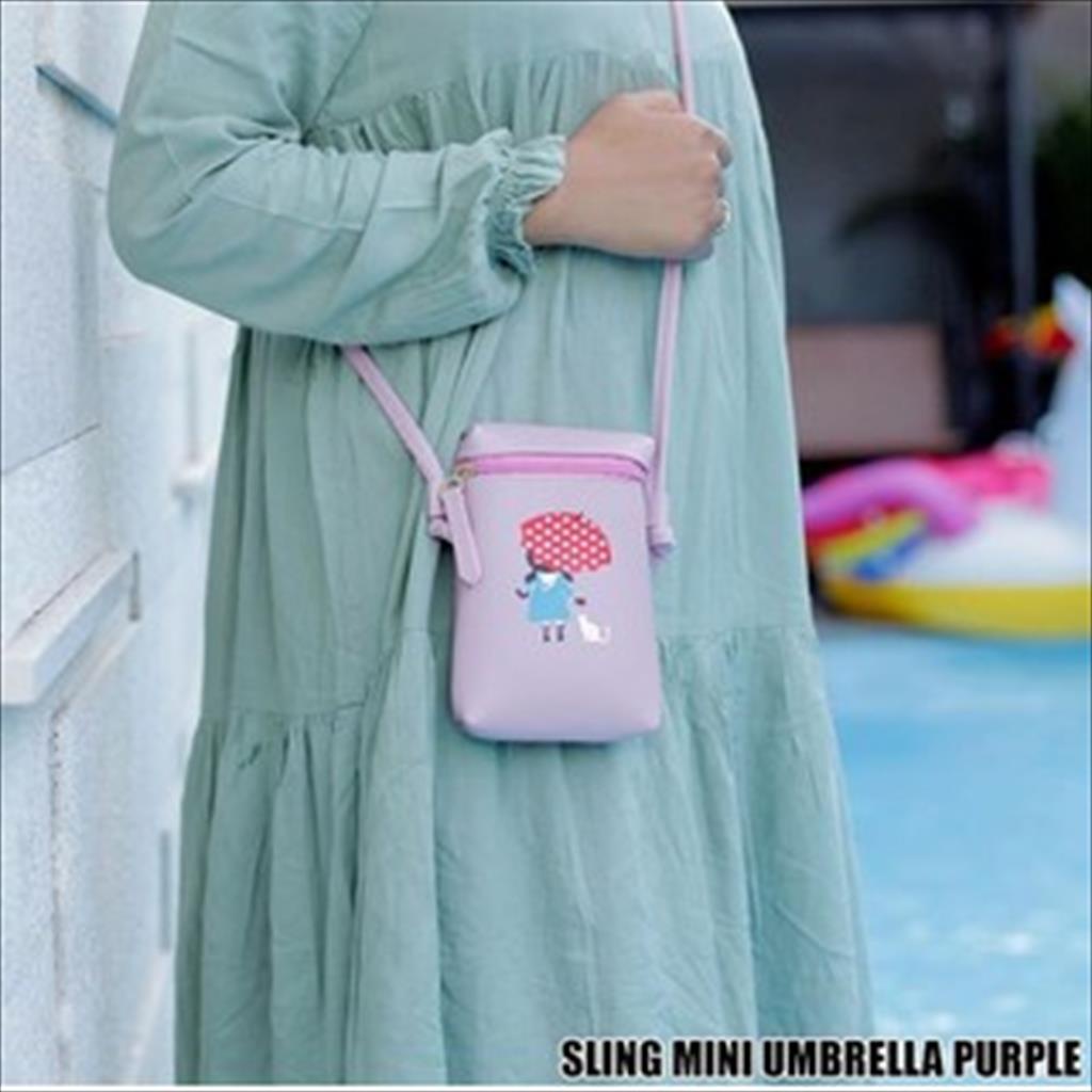 YA 407 - Tas Wanita Sling Phone Umbrela Cat Cute