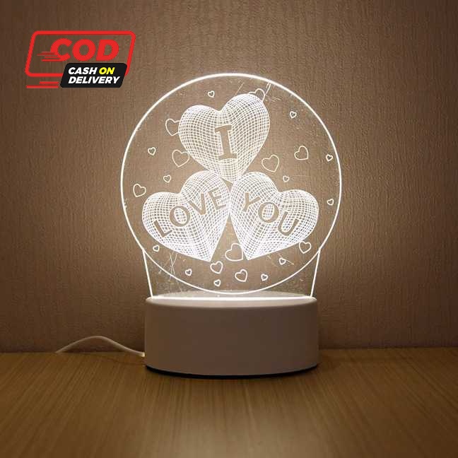 Lampu 3D LED Transparan Design SOLOLANDOR - LD3200