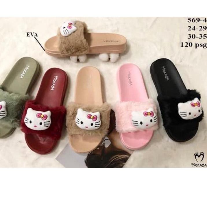 Murahh' Sandal Bulu Anak Hello Kitty BEST SELLER Import Mokaya 569-4 ✔