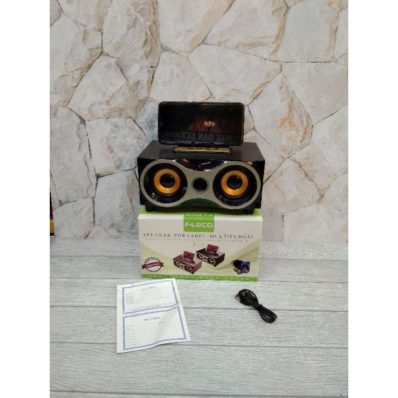 speaker portable bluetooth Fleco F-6 BT/FM Radio /memory/USB super bass/fleco f-6 mirip ms 4020