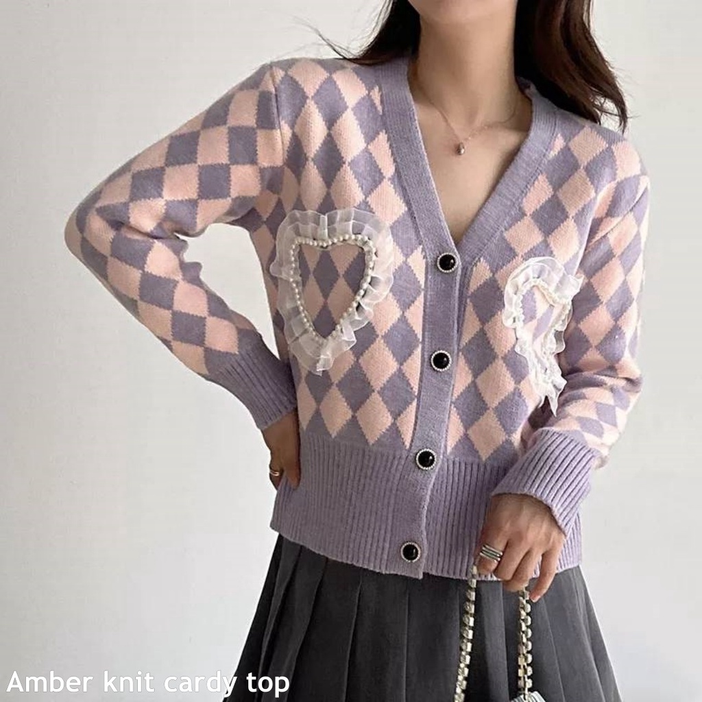 Amber knit cardy top - Thejanclothes