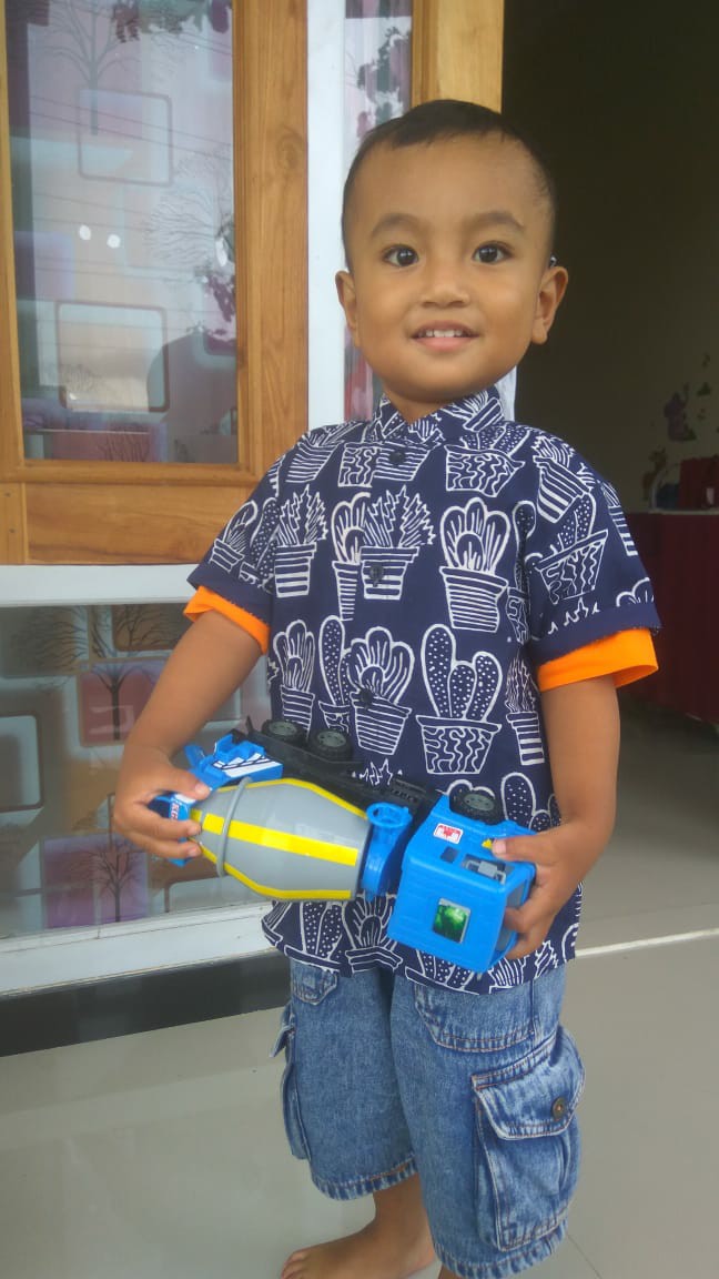 Kemeja Batik Anak Navy Series By Rayhan Batik