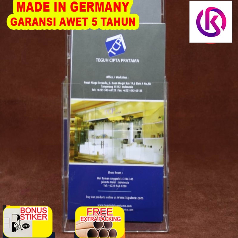 

Terlaris Acrylic tempat brosur A6 2 susun
