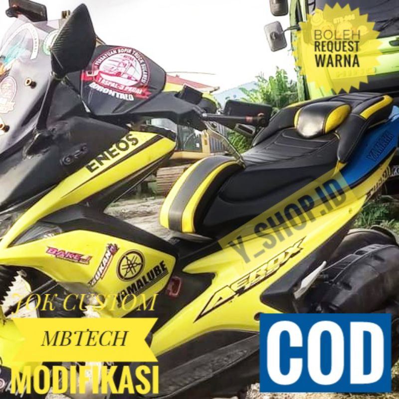 Jok Motor Modifikasi Aerox 155 Bahan MBtech Orginal