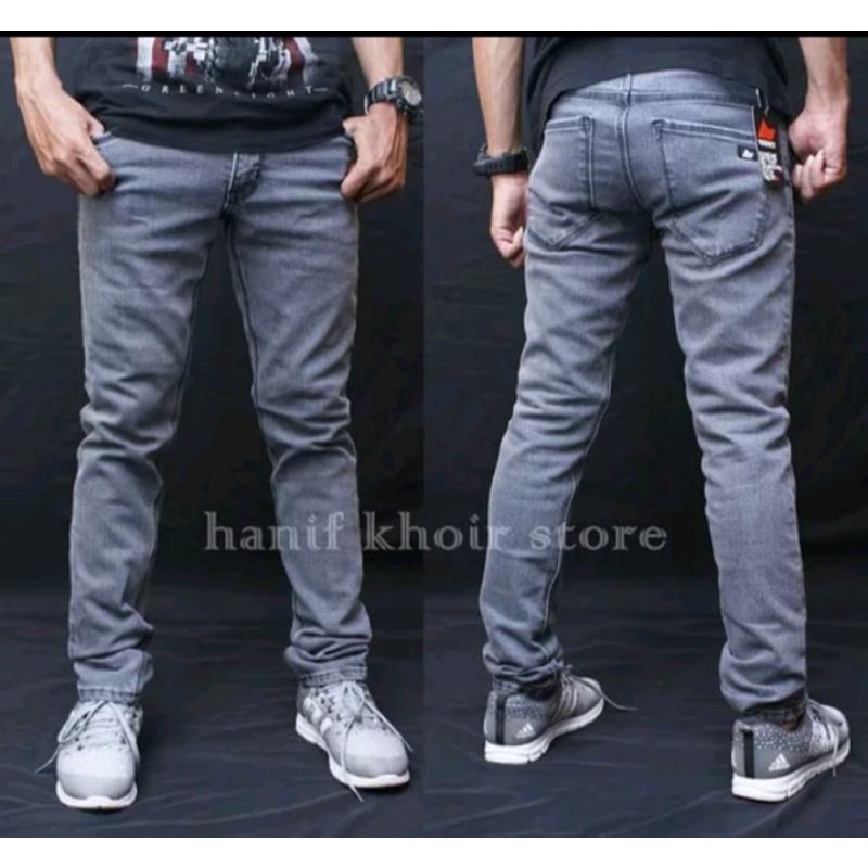 (CLOTHINK STAR LEE JEANS) CELANA JEANS COWOK ABU-ABU ORIGINAL STARLEE JEANS COLECTION JEANS PRIA YAN