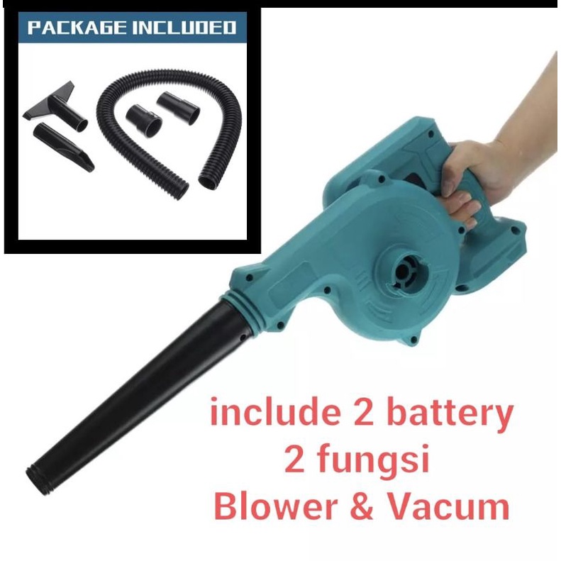 2in1 blower vacum cleaner tanpa kabel cordless 2in1 2battery makita blower keong