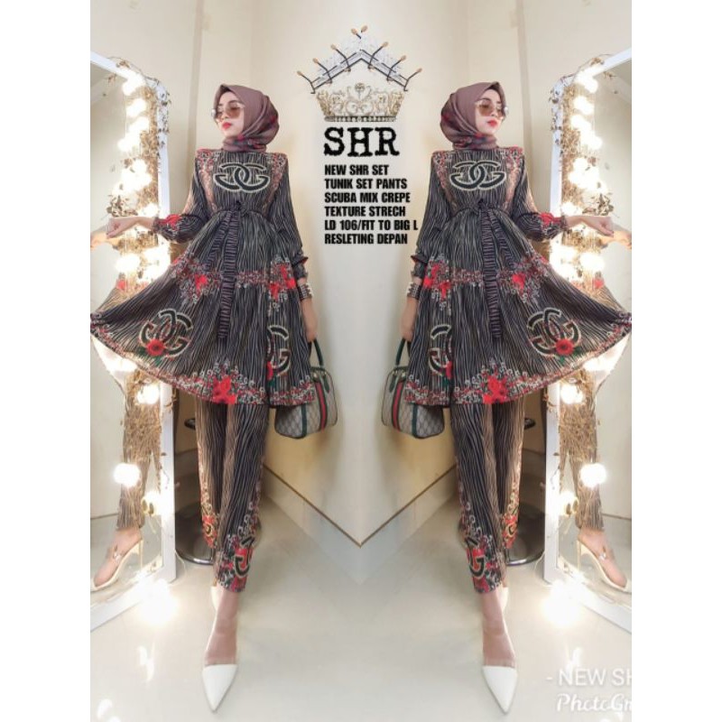 NEW//SHR ONESET SCUBA TUNIK ZEBRA PRINTING