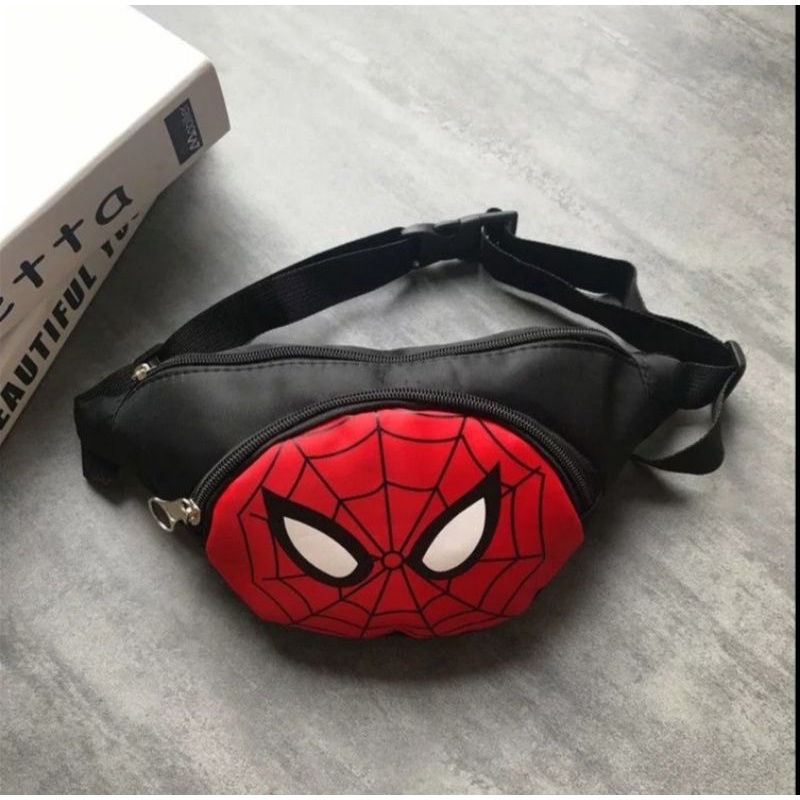 Tas Pinggang WAist Bag Anak Laki-laki Karakter Superhero | Real pict | Usia 2-10thn