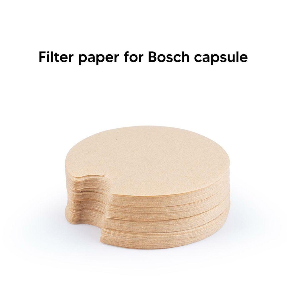 Solighter 100pcs Filter Kopi Paper Bar Alat Kopi Kapsul Isi Ulang Bulat