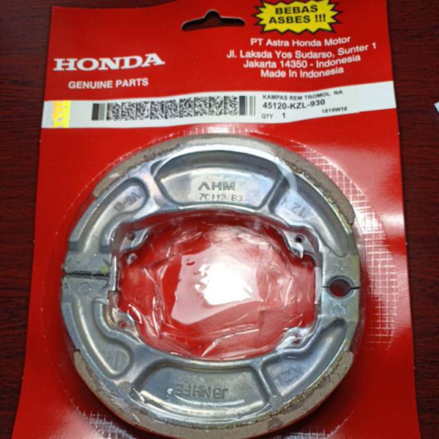 Kampas rem belakang vario beat  ( karbu/ FI )