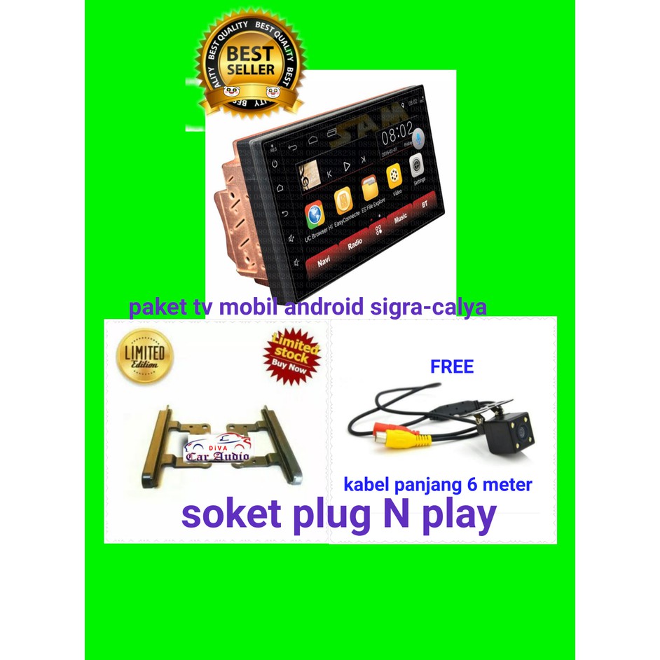 PAKET TAPE MOBIL DOUBLE DIN US H-22 ANDROID MOBIL TOYOTA CALYA