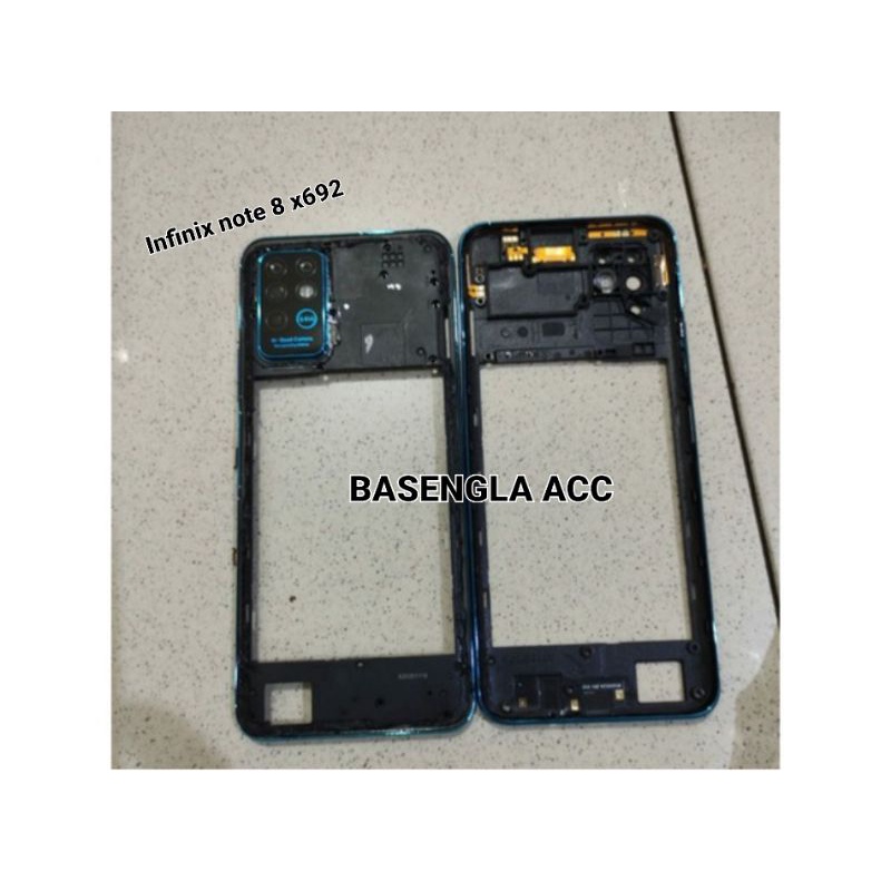 bezel bezel tutup mesin tulang samping infinix note8 x692 original