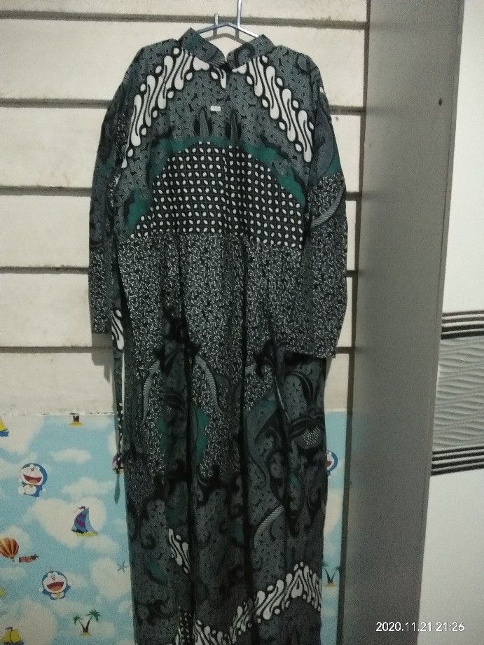 Batik Keluarga - Batik Couple Keluarga Muslim Sogan Family Ayah Ibu Anak Batik Set Family