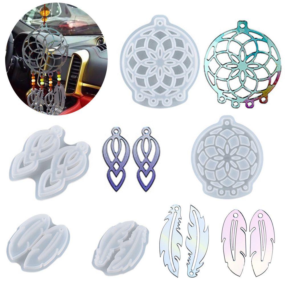 R-flower Dream Catcher Mold Cetakan Silikon Pengecoran Baru Handmade Silicone Mold Untuk Resin