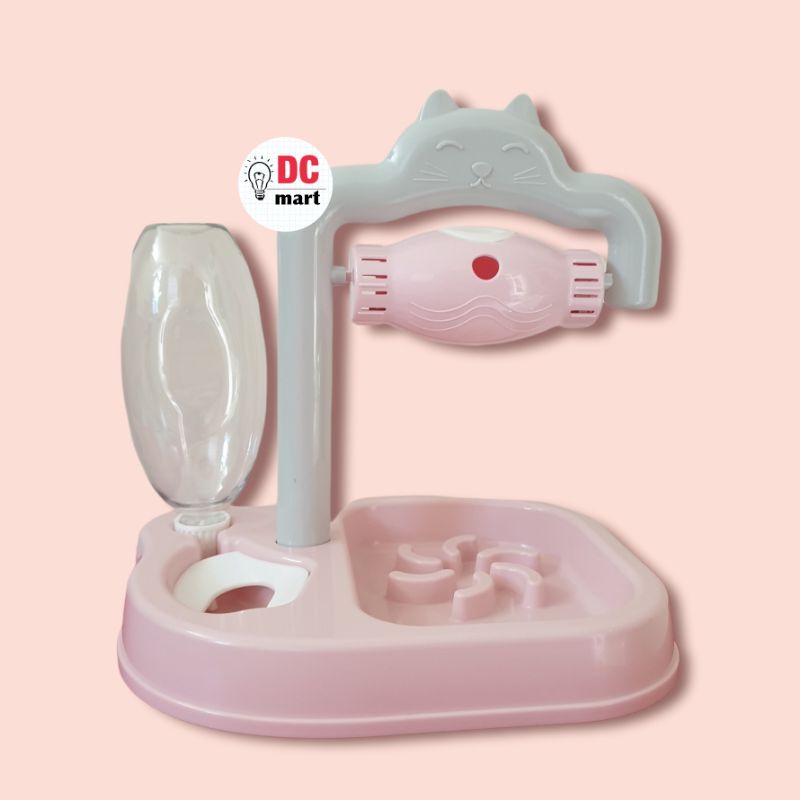 Tempat Makan dan Botol Hewan SET BISA PUTAR / MP#109 / Pet Bowl Dog Cat Feeder